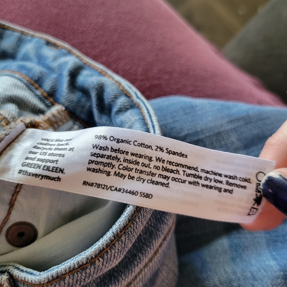 Eileen Fisher Straight Leg Denim Jean's size 12 - Picture 3 of 4